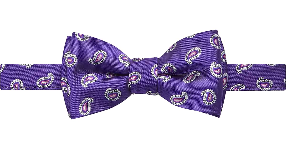 Joseph Abboud Boys Purple Paisley Pre Tied Bow Tie Men S Sale