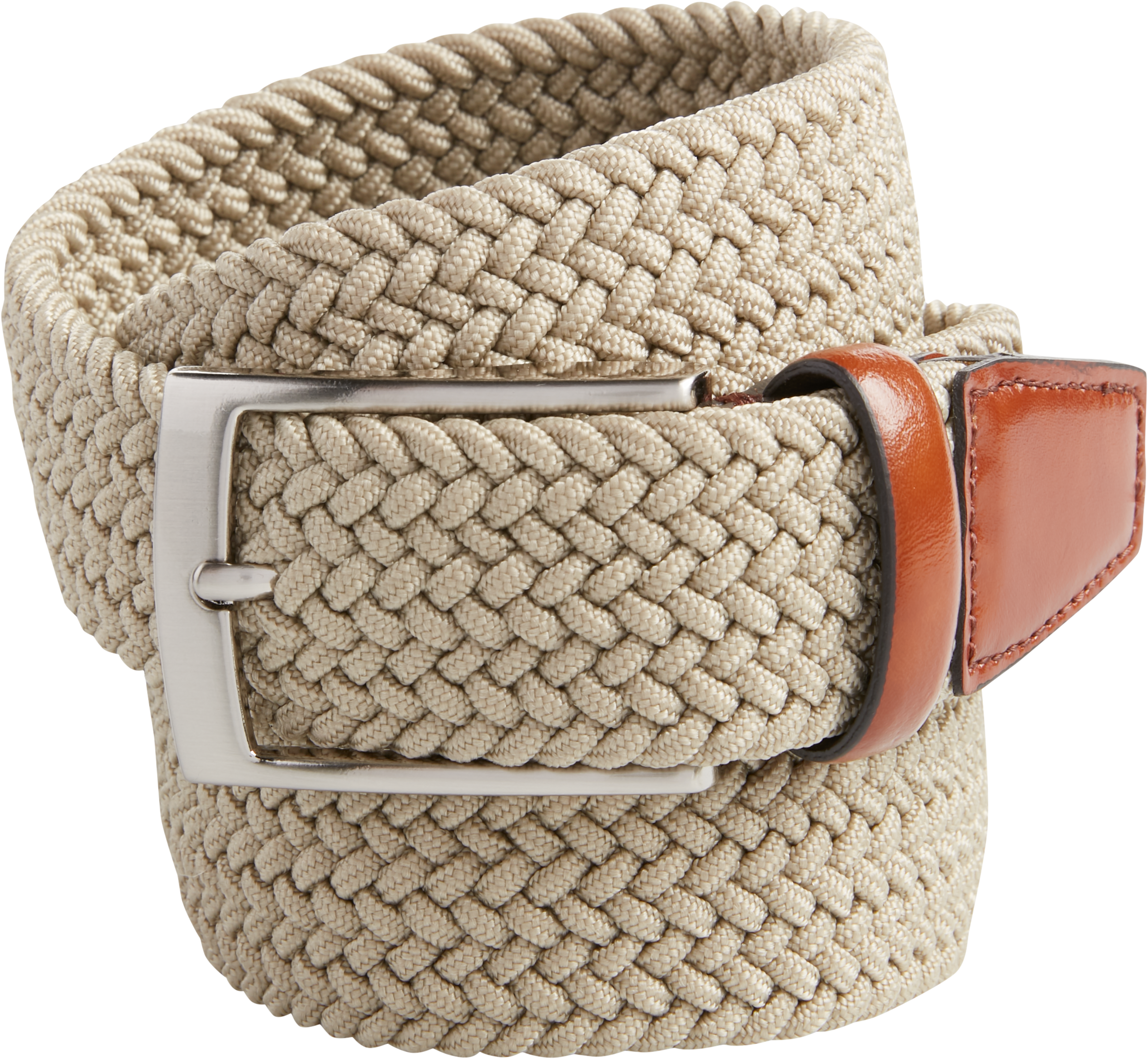 Joseph Abboud Khaki Woven Belt - Men's Accessories | Men's Wearhouse