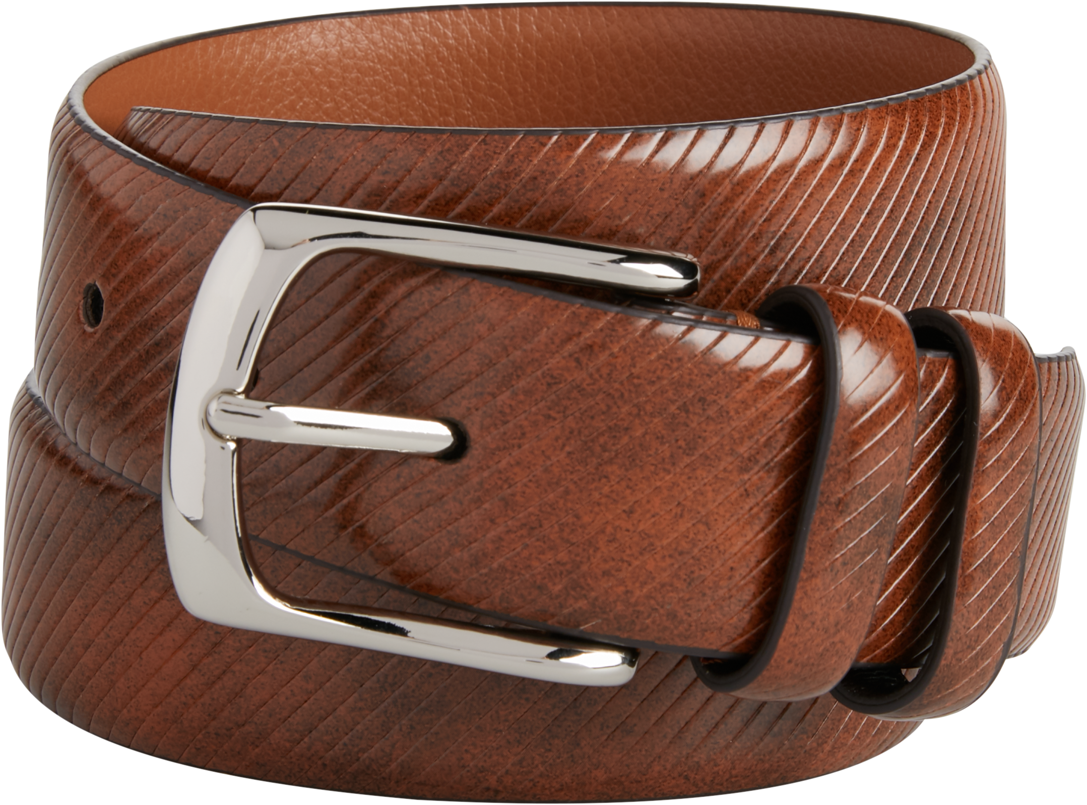 cognac belt and shoes