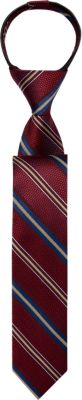 Joseph Abboud Boys Red Stripe 17-Inch Zippered Tie - Men&#39;s Sale | Men&#39;s Wearhouse