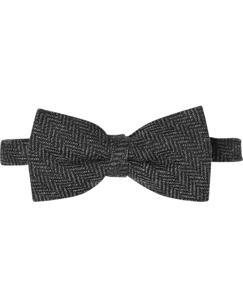 New formal Men/'s Pre-tied Bow tie Herring Bone Pattern Wedding Prom Black