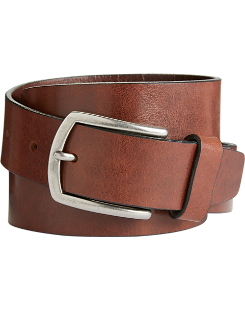 Joseph Abboud Brown Leather Belt - Men's Accessories | Men's Wearhouse