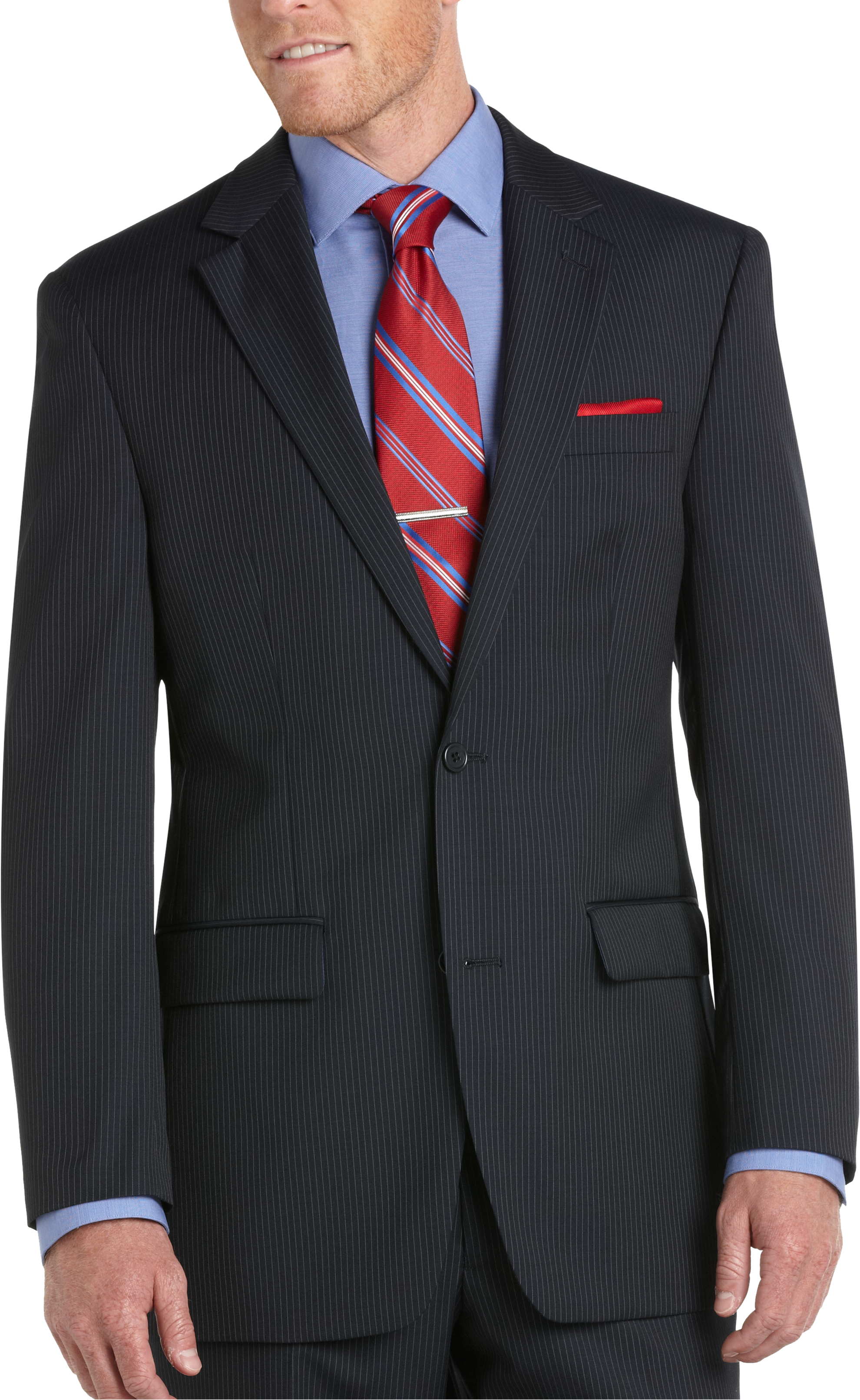 Bill Blass Navy Stripe Modern Fit Suit Separates Coat (Outlet) - Suit ...