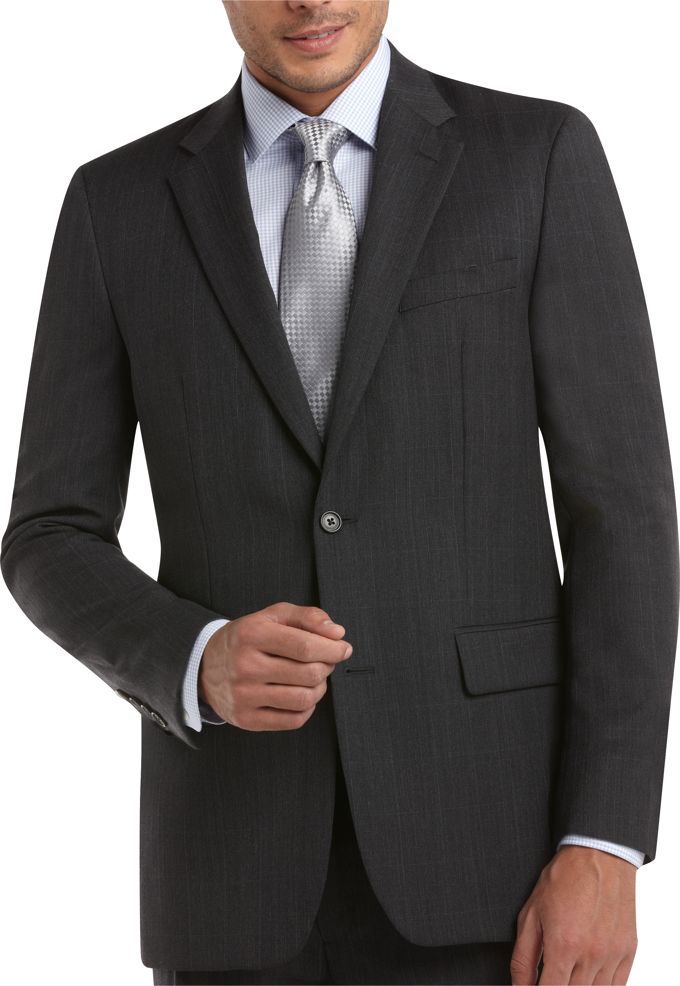 Men's Wearhouse Charcoal Plaid Classic Fit Suit Separates (Outlet)