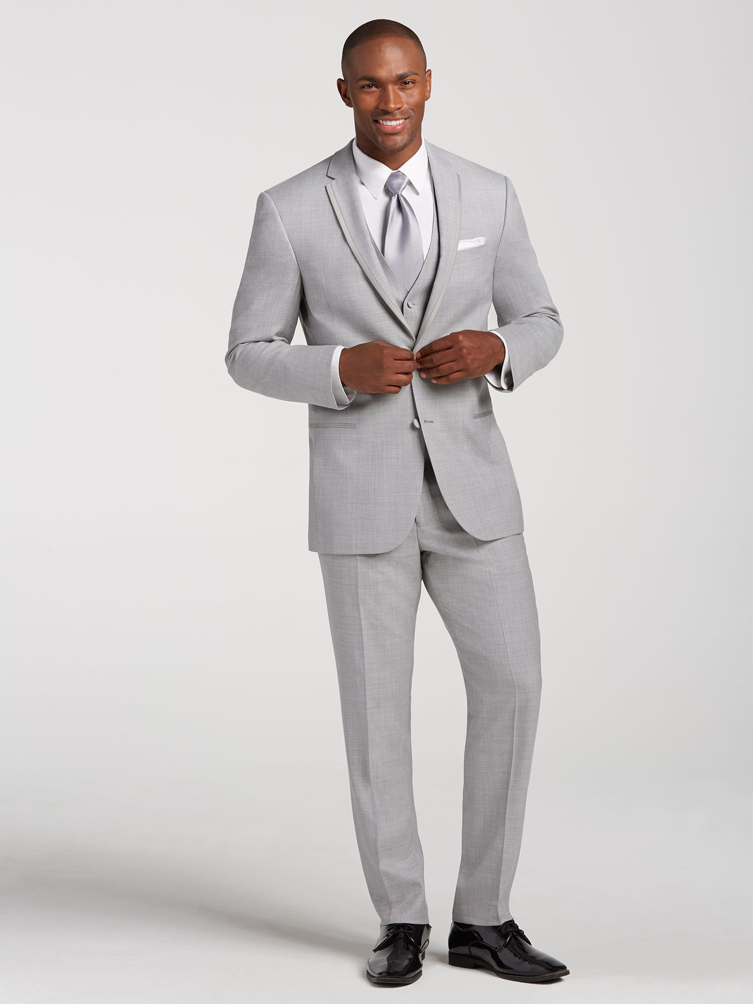 gray tuxedo pants