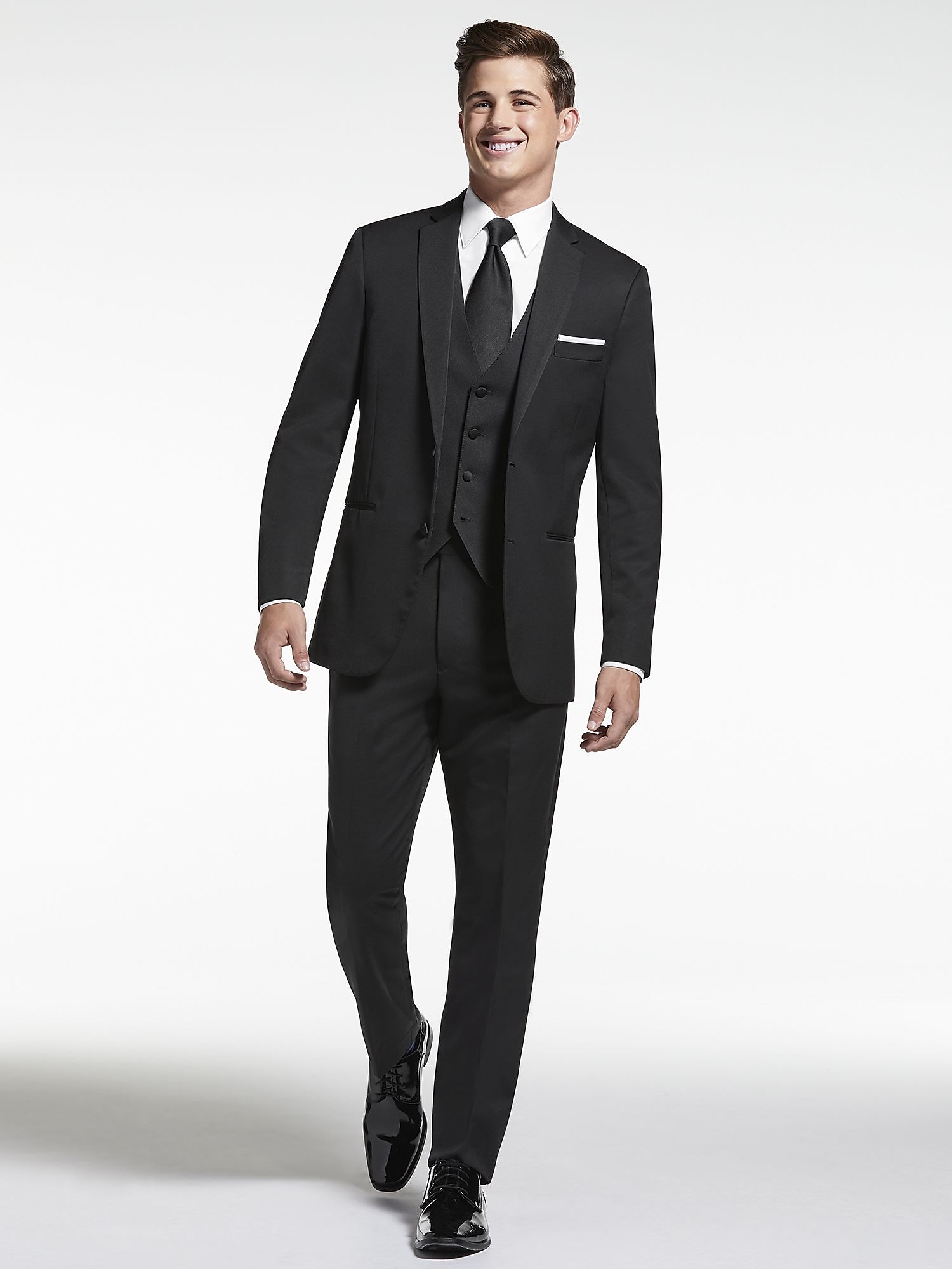 black tuxedo | black by vera wang tuxedo | tuxedo rental | men's