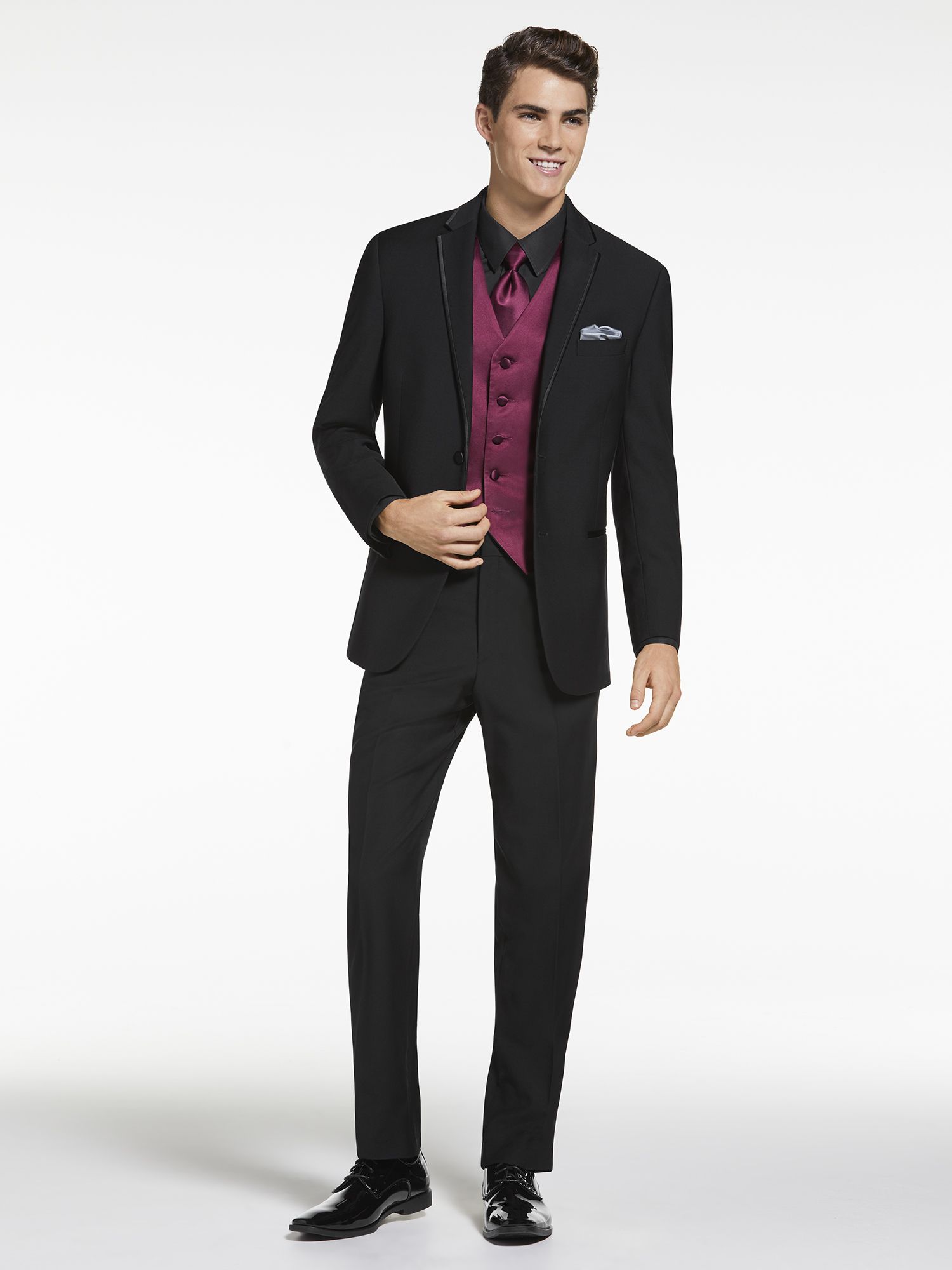 Prom Tuxedos Suits For Rent Men S Wearhouse - ca!   lvin klein black satin edged notch lapel