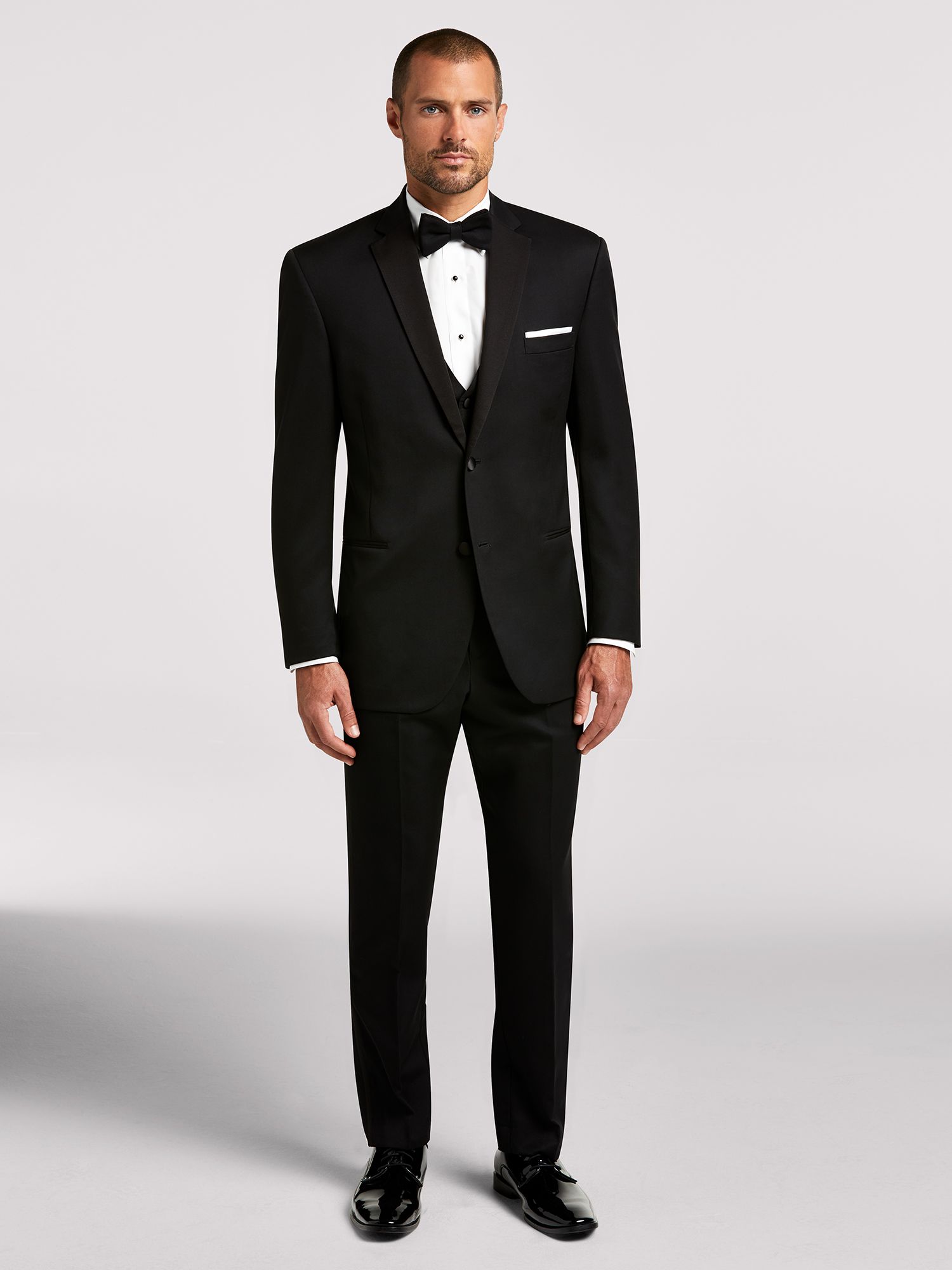 Black Notch Lapel Tux | Black by Vera Wang | Tuxedo Rental ...