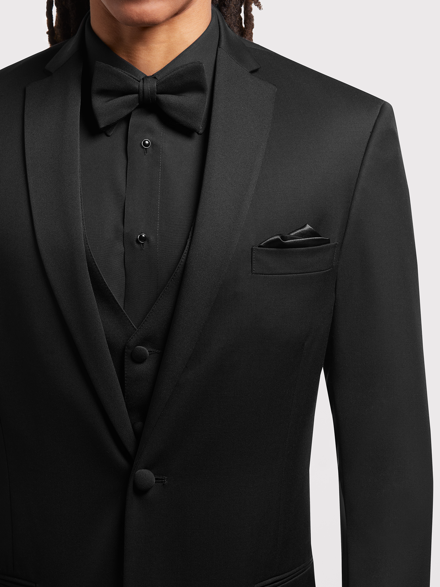 Black Men's Suit Peak Lapel Formal Party Prom Groom Tuexdos Wedding Suits  Custom