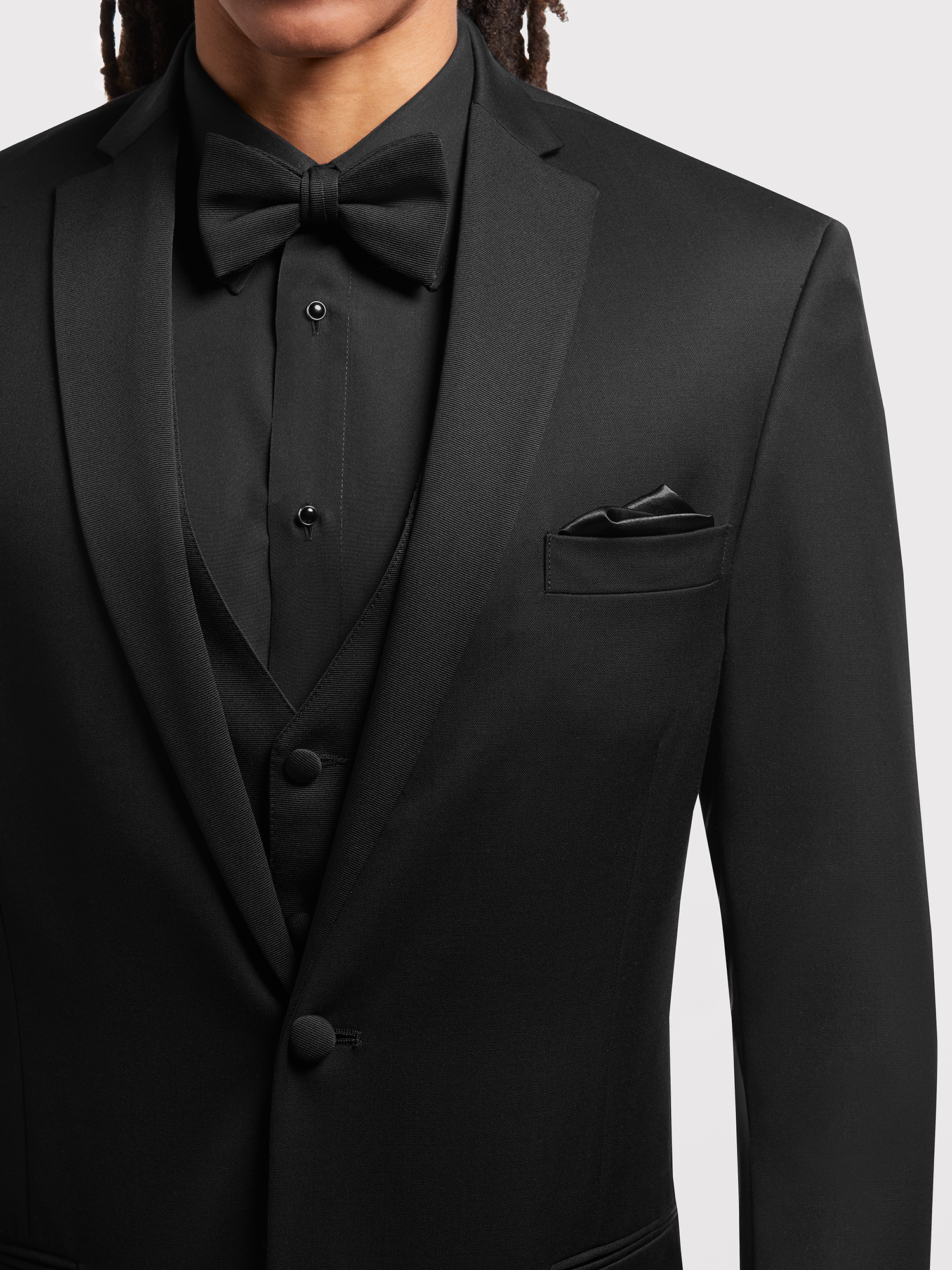 3 Pieces Groom Suits for Wedding Mens Slim Fit Fashion Tuxedo Dress Suit  for Party, Black, 34 