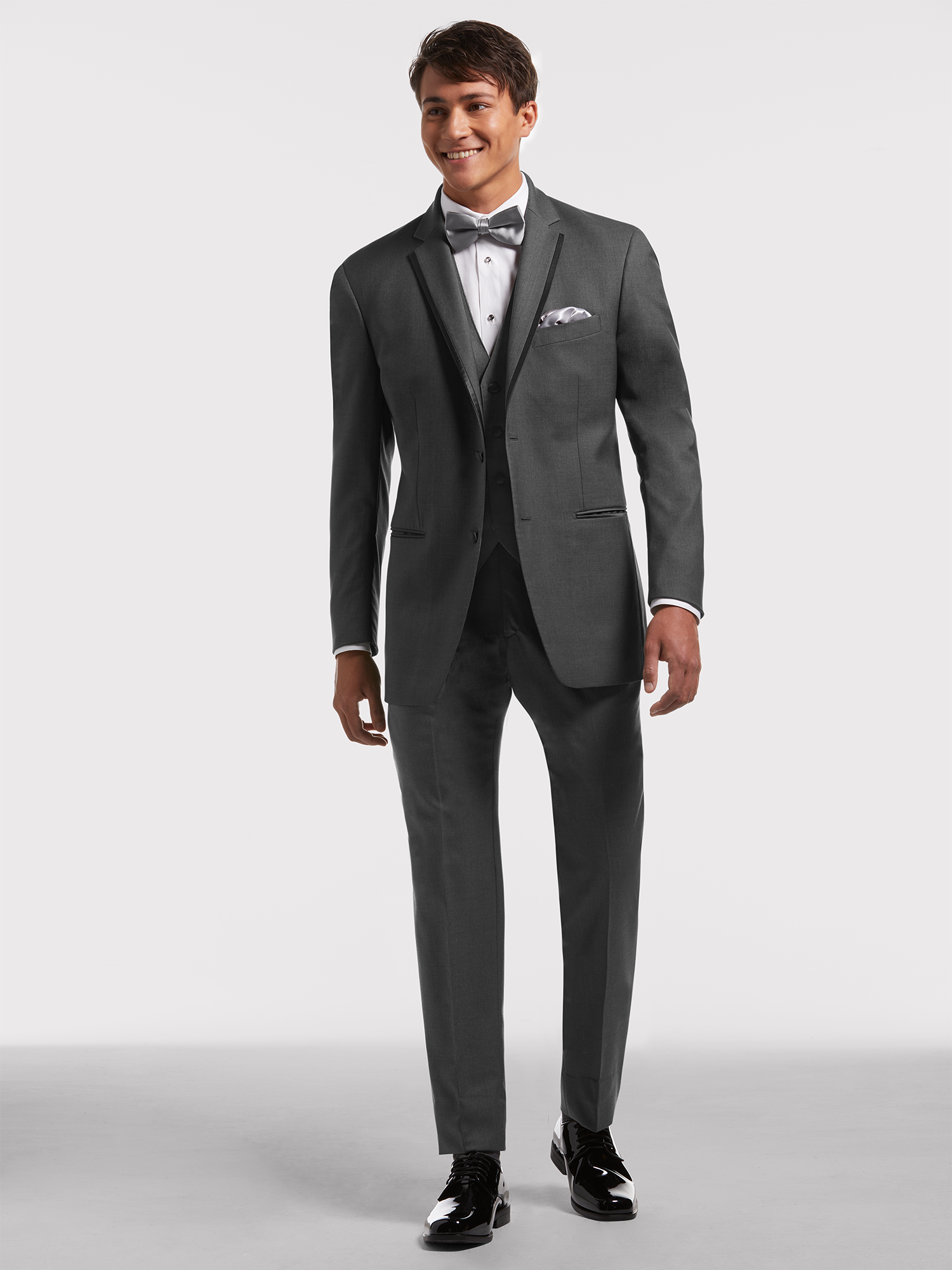 Dark Gray Notch Lapel Tuxedo by Joseph Abboud