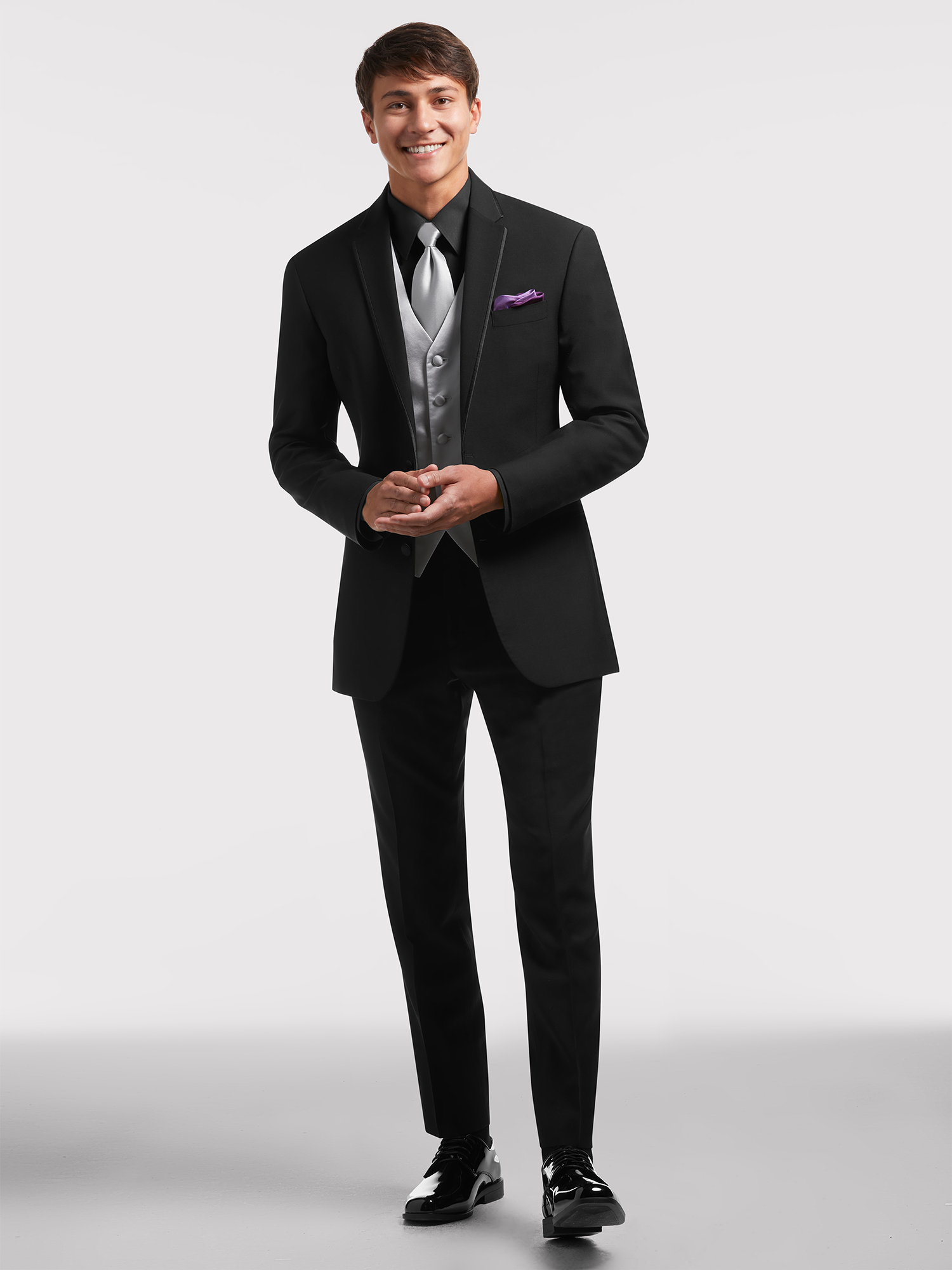 All black cheap tuxedo outfit