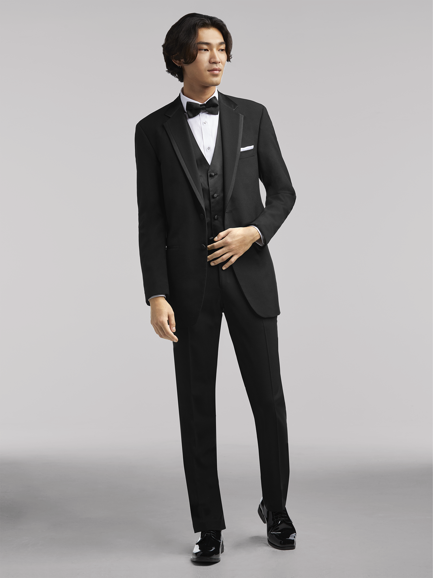 Wilke-Rodriguez Black Satin Edged Notch Lapel | Tuxedo Rental