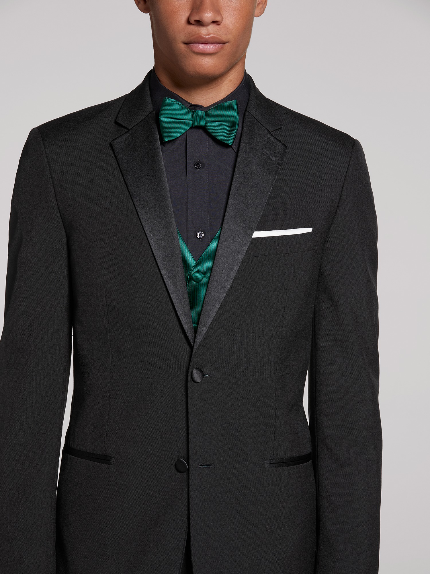 Black Slim Fit 2-Button Notch Business Suit | Louie's Tux Shop