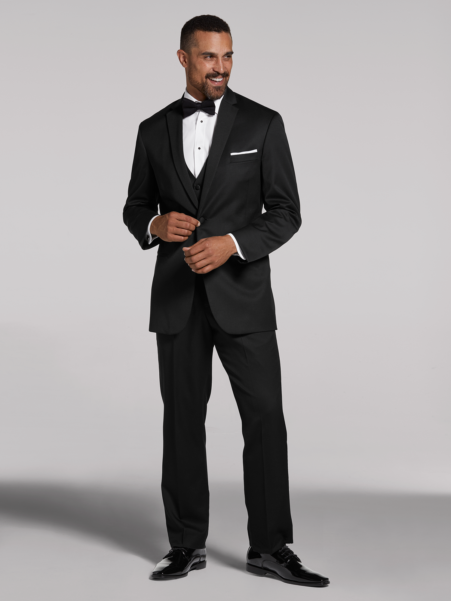 Black Notch Lapel Tux | Black by Vera Wang | Tuxedo Rental