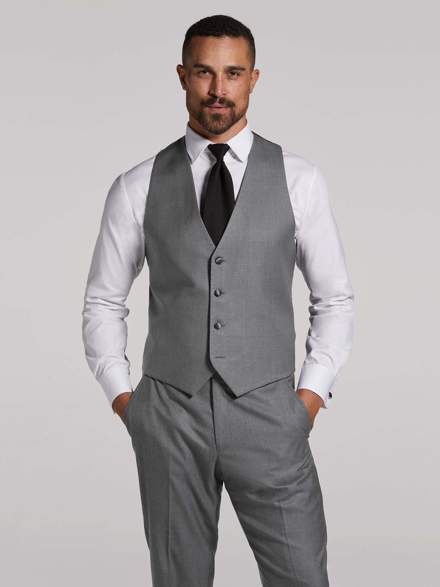 Dark grey prom on sale tux