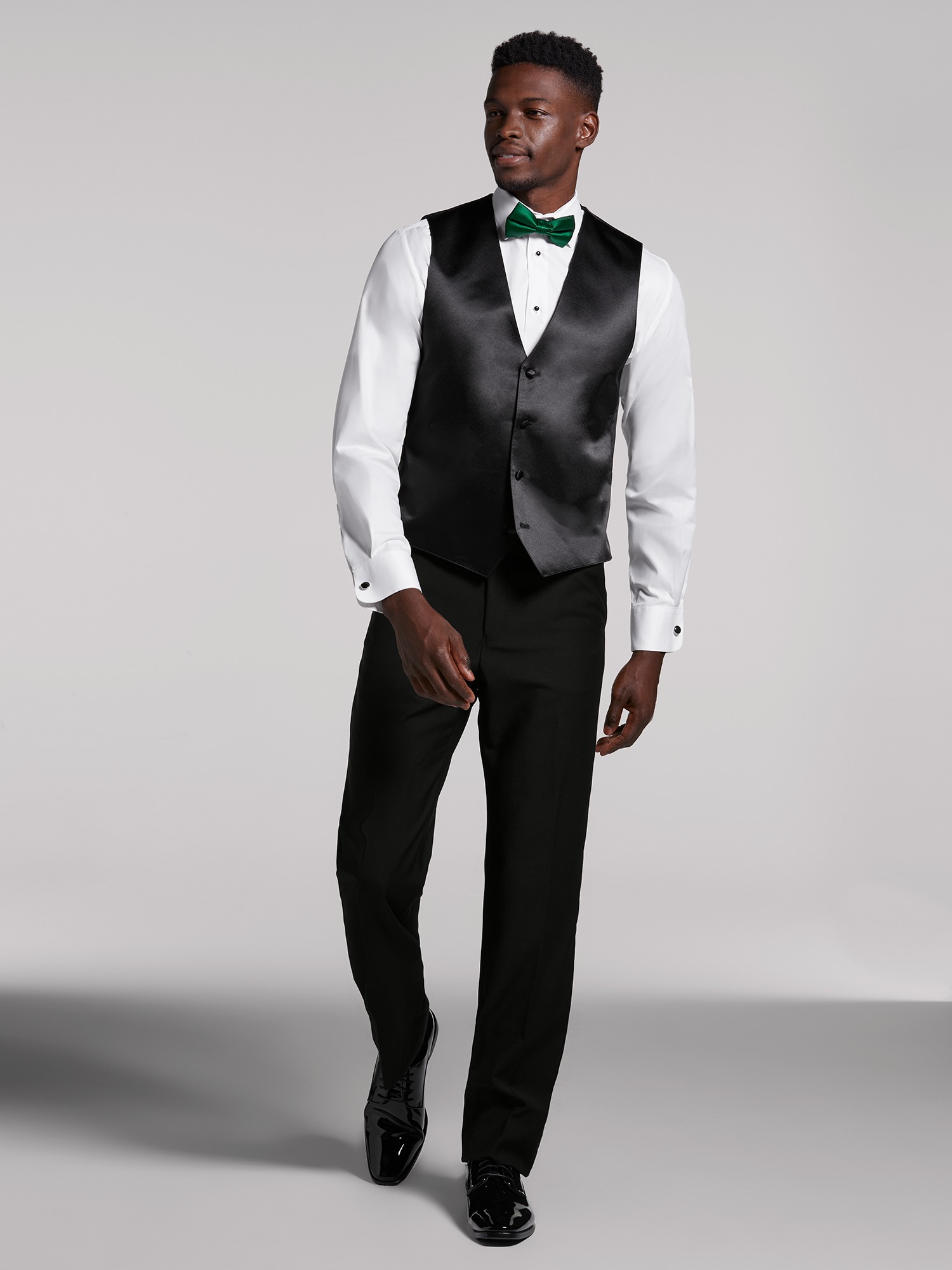 Calvin klein black satin shop edged notch lapel tuxedo