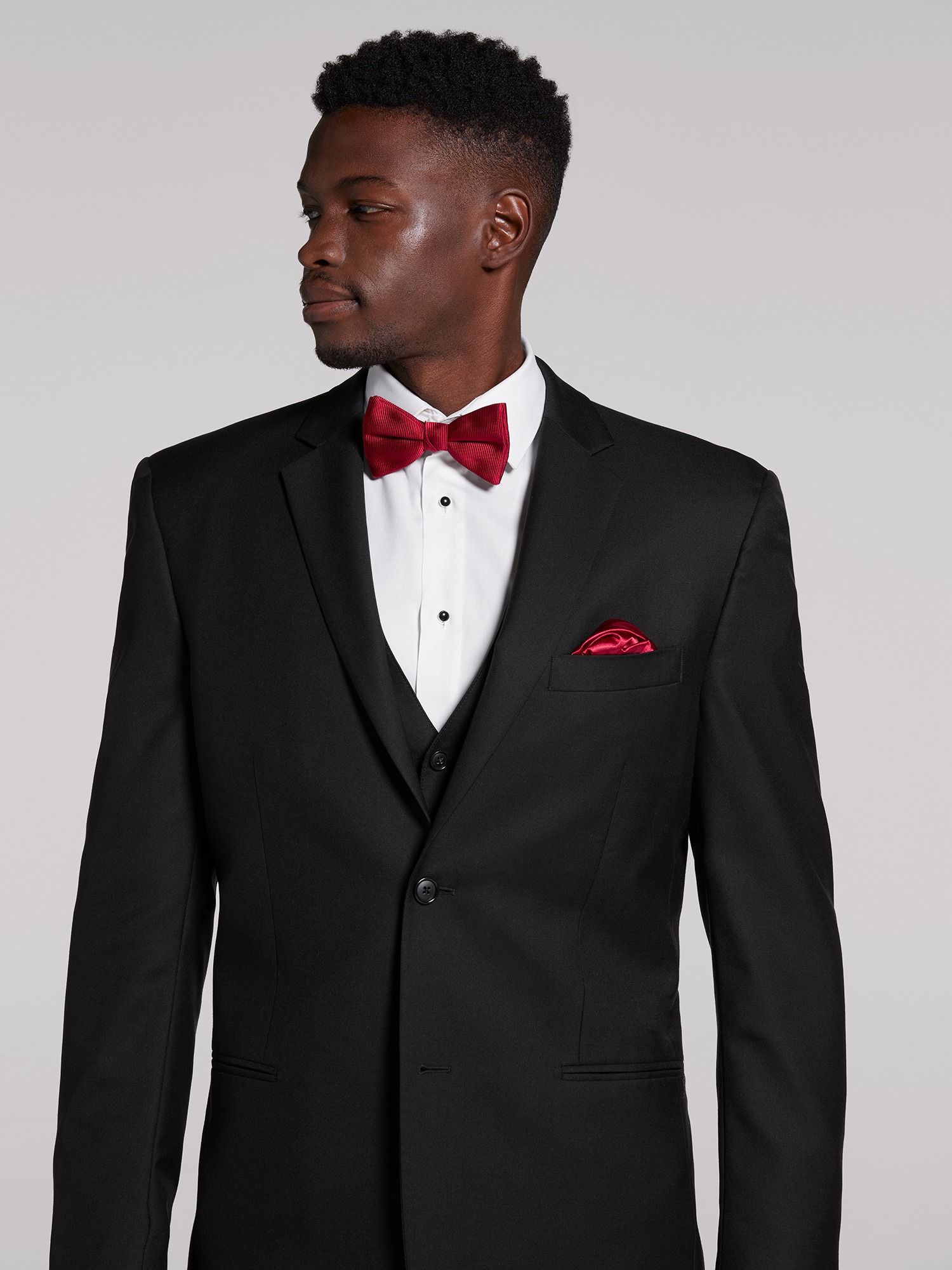 Black Regular Fit Tuxedo Jacket