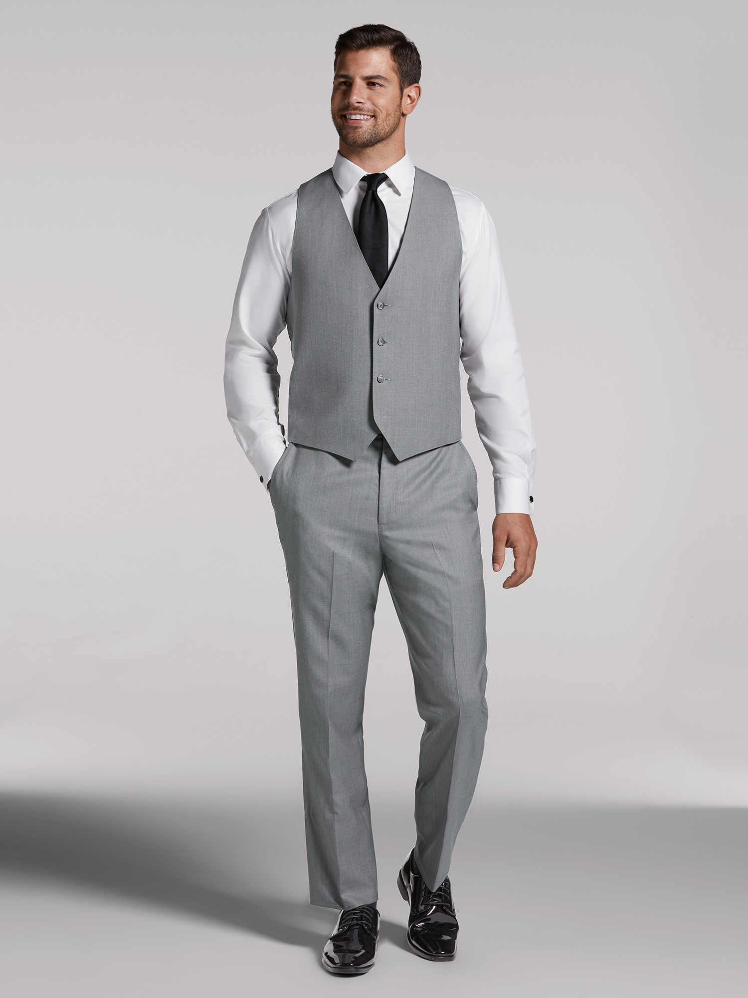 Light grey vest hot sale and pants