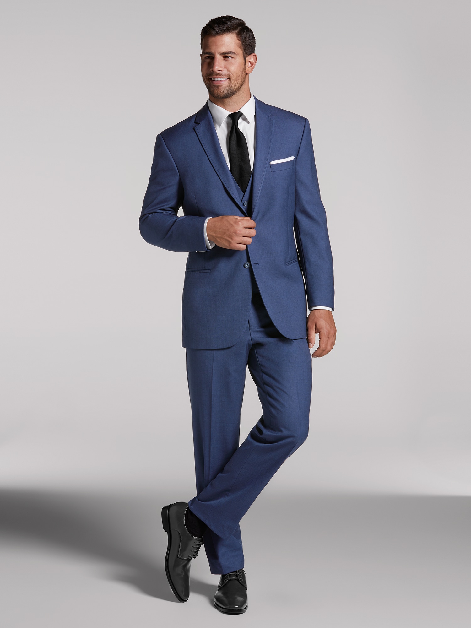 Blue Wedding Suit by Calvin Klein |