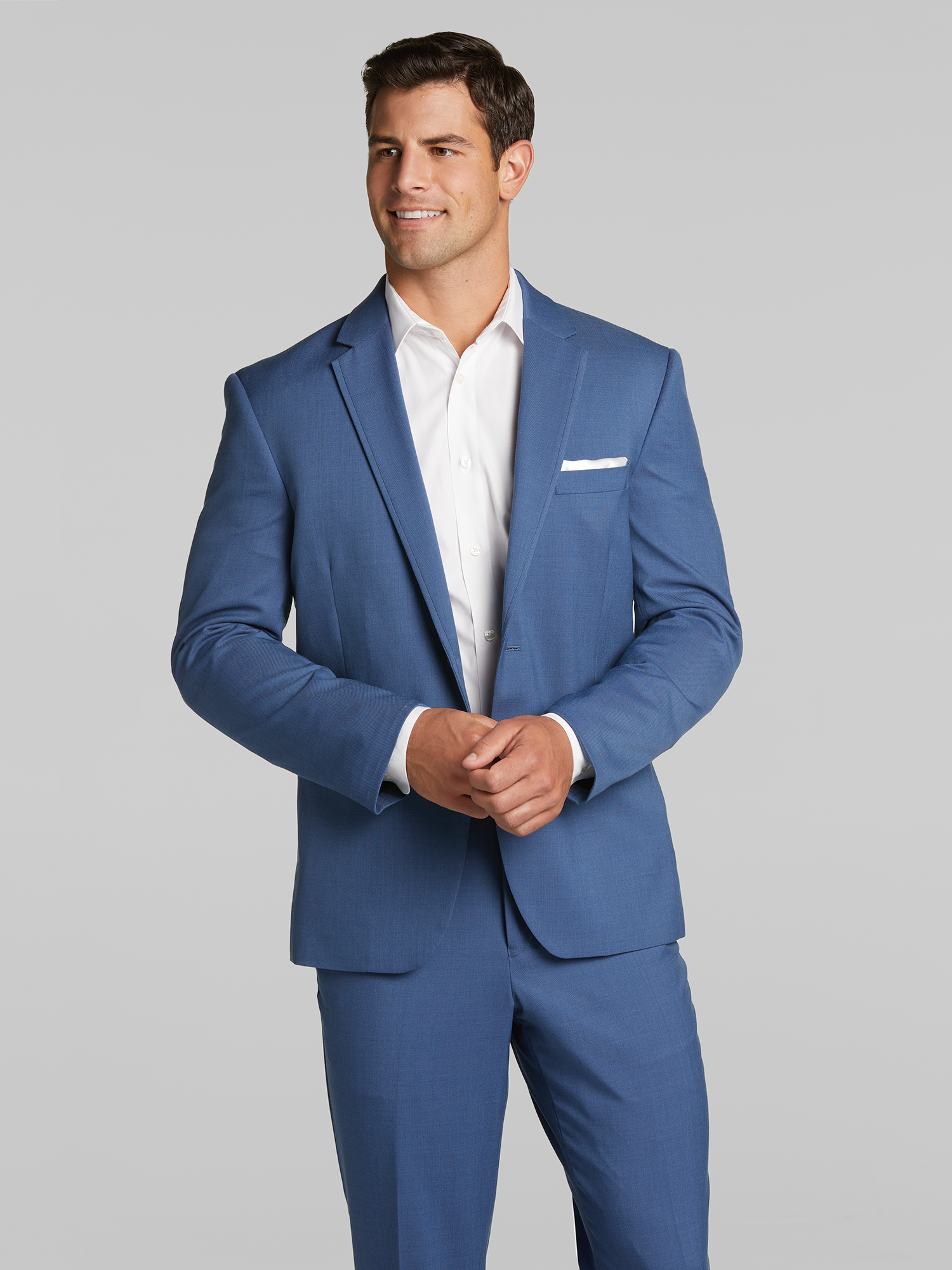 Getuigen spade Tegenstander Blue Performance Wedding Suit by Calvin Klein | Suit Rental