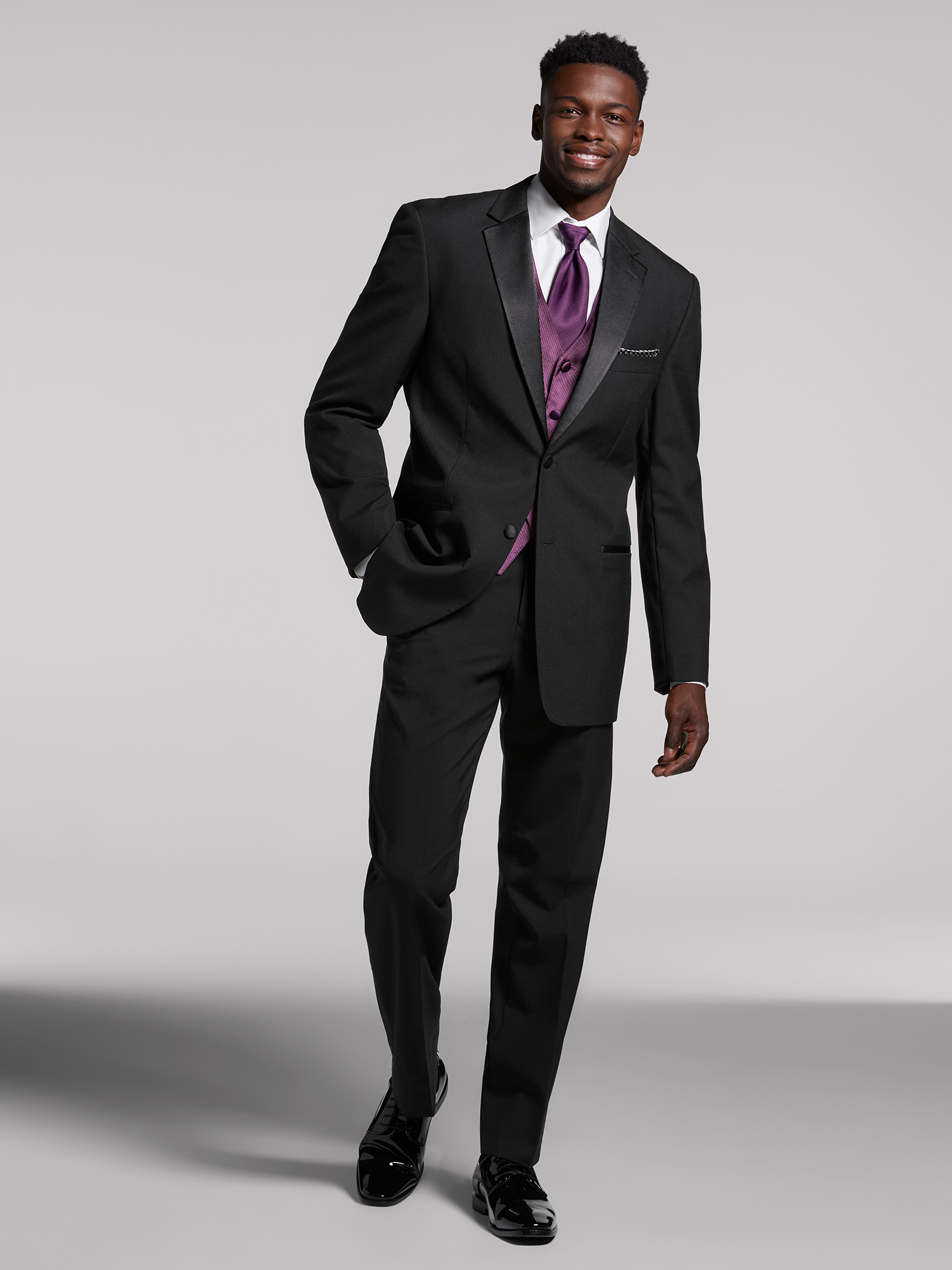 Black Notch Lapel Tuxedo by Joseph Feiss