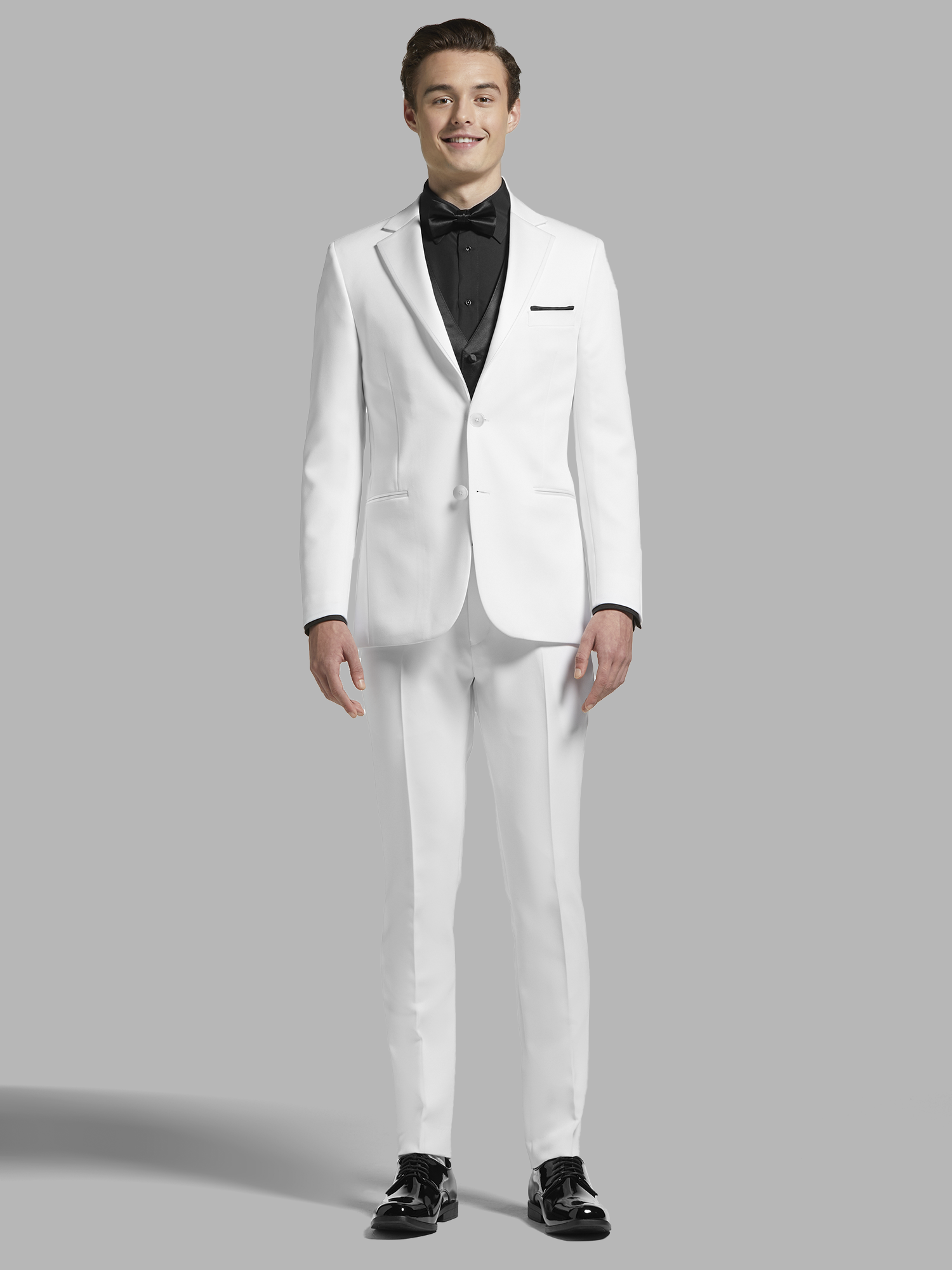 White Notch Lapel Suit by Pronto Uomo