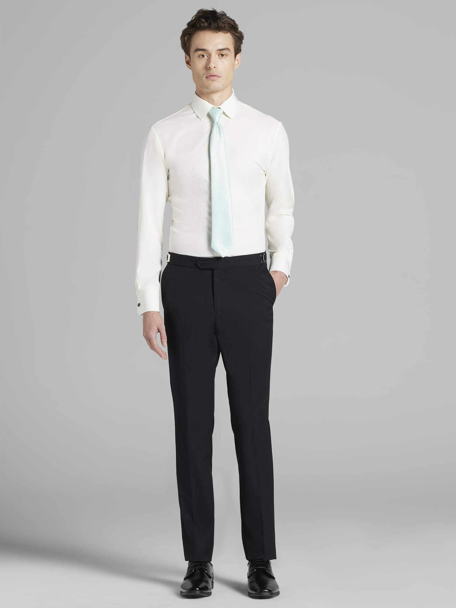 SUITSUPPLY Havana Jetted Men Suit UK40R Purple Slim Wool
