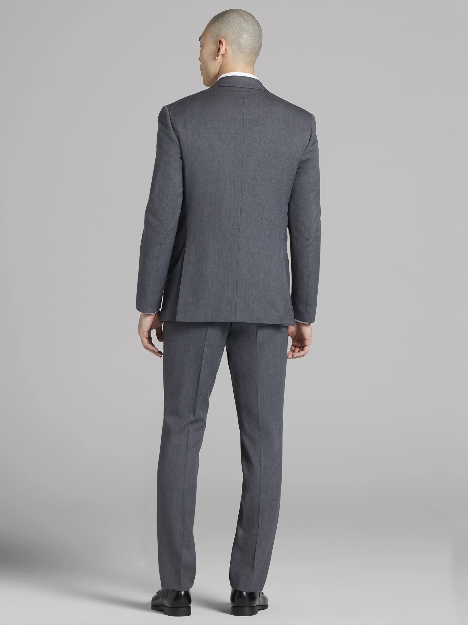 PRONTO UOMOイタリア製 90S〜00S ワイドスラックス ダークグレー Pronto Uomo Gray Notch Lapel Tuxedo