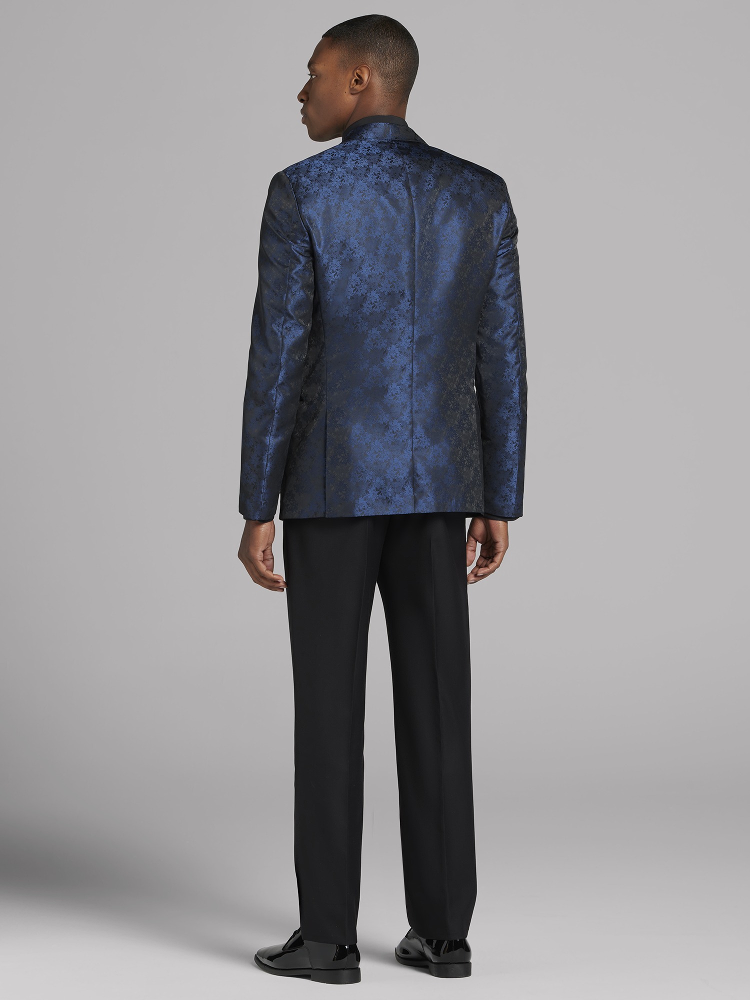 Jacquard Mens Evening Jackets Blue Dinner Jacket Tux By Egara