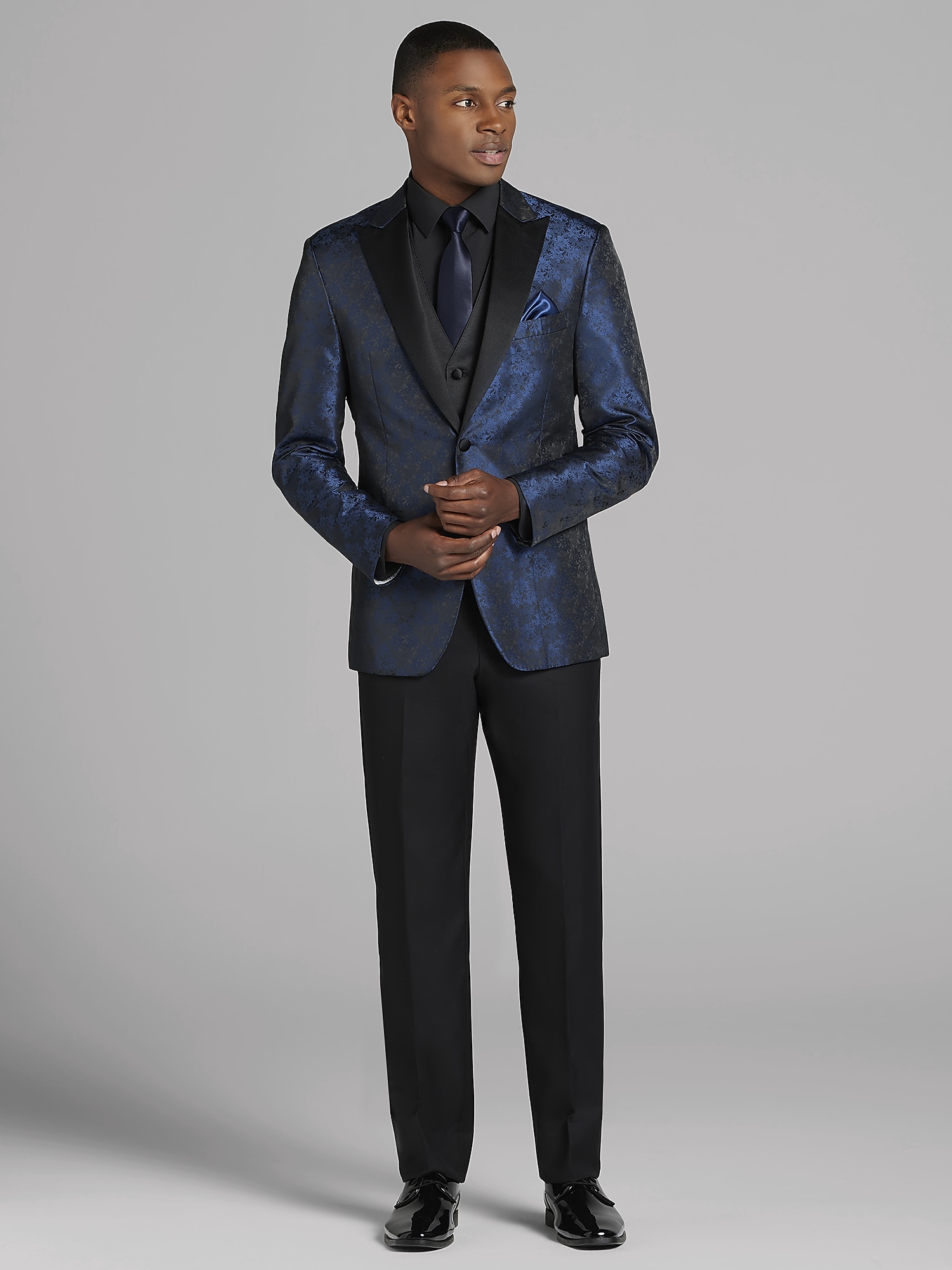 Blue Dinner Jacket Tux by Egara | Tuxedo Rental Blue Dinner Jacket Tux by Egara | Tuxedo Rental