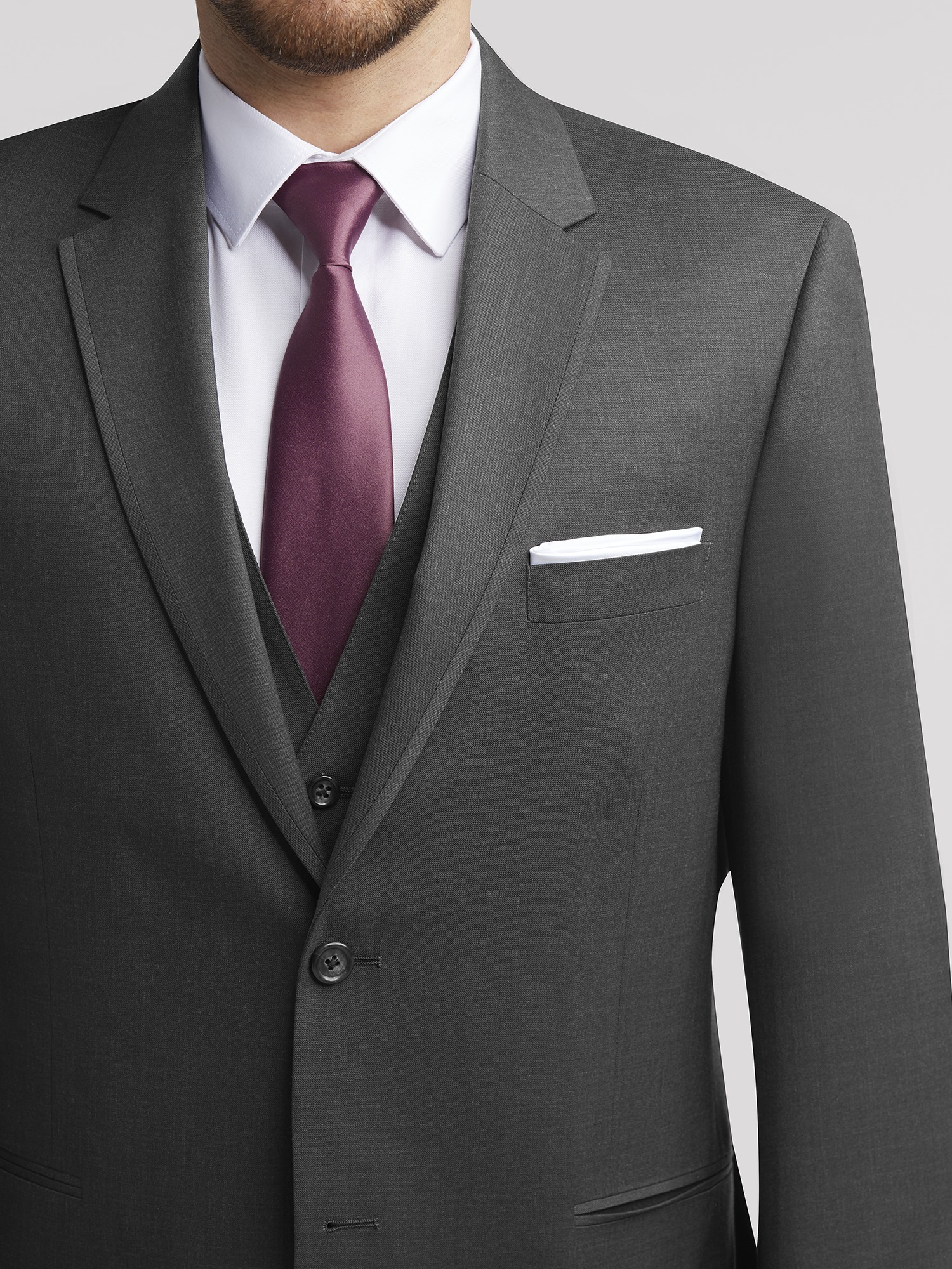 Ultimate Performance Check Suit Jacket - Charcoal Grey