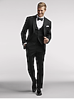 Black Peak Lapel Tux Black by Vera Wang Tuxedo Rental