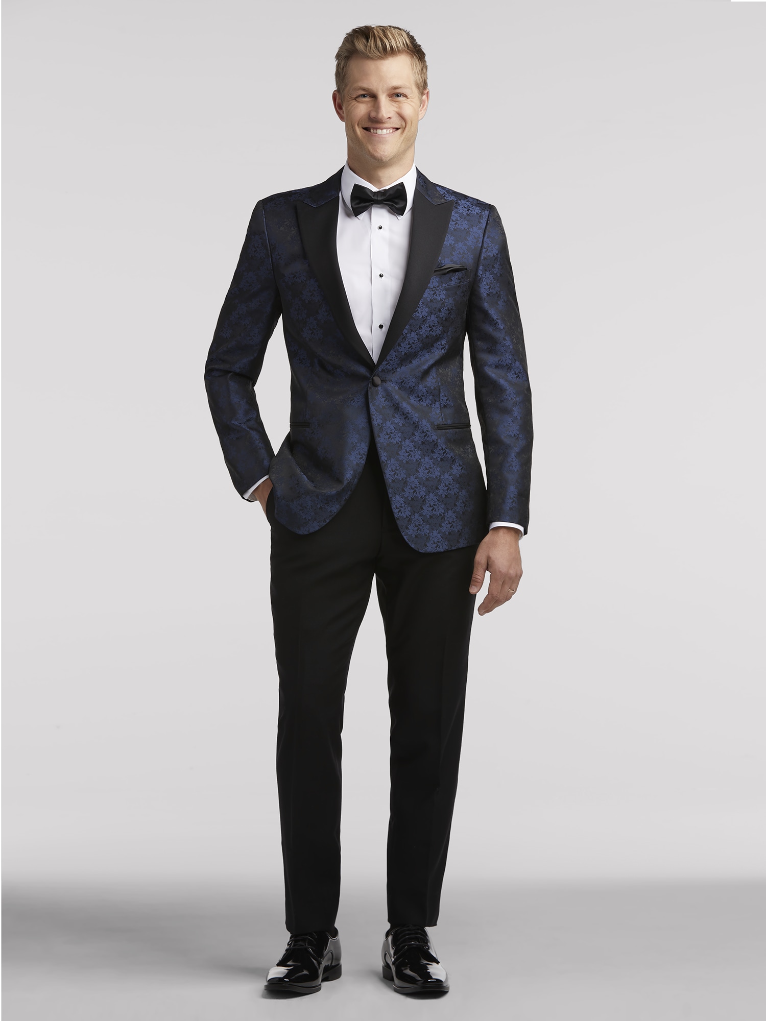 Boy Suit Dark Blue Velvet Jacket And Black Pants Formal Wedding Suit Dinner  Suit